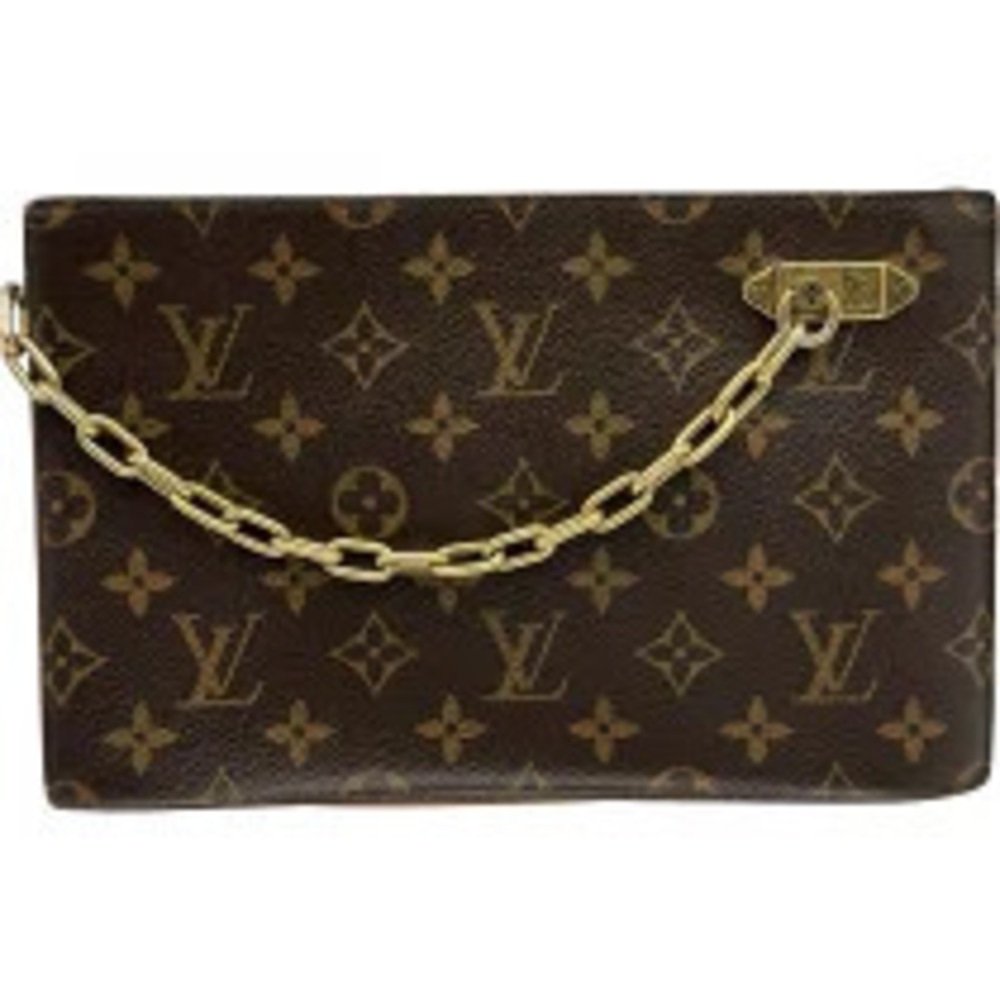 Louis Vuitton Chain Clutch Monogram Shoulder Bag